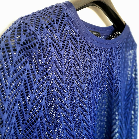 Blue Mesh Long Sleeve - Picture 3 of 3